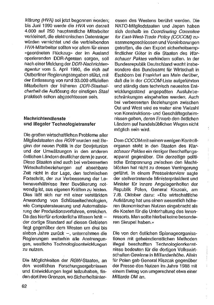 Seite 63 des Verfassungsschutzbericht 1989 Hessen