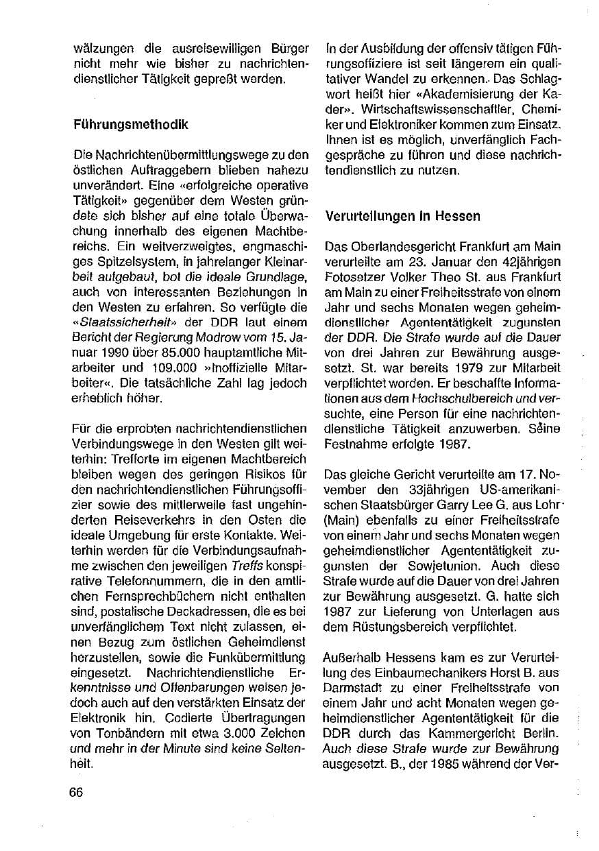 Seite 67 des Verfassungsschutzbericht 1989 Hessen