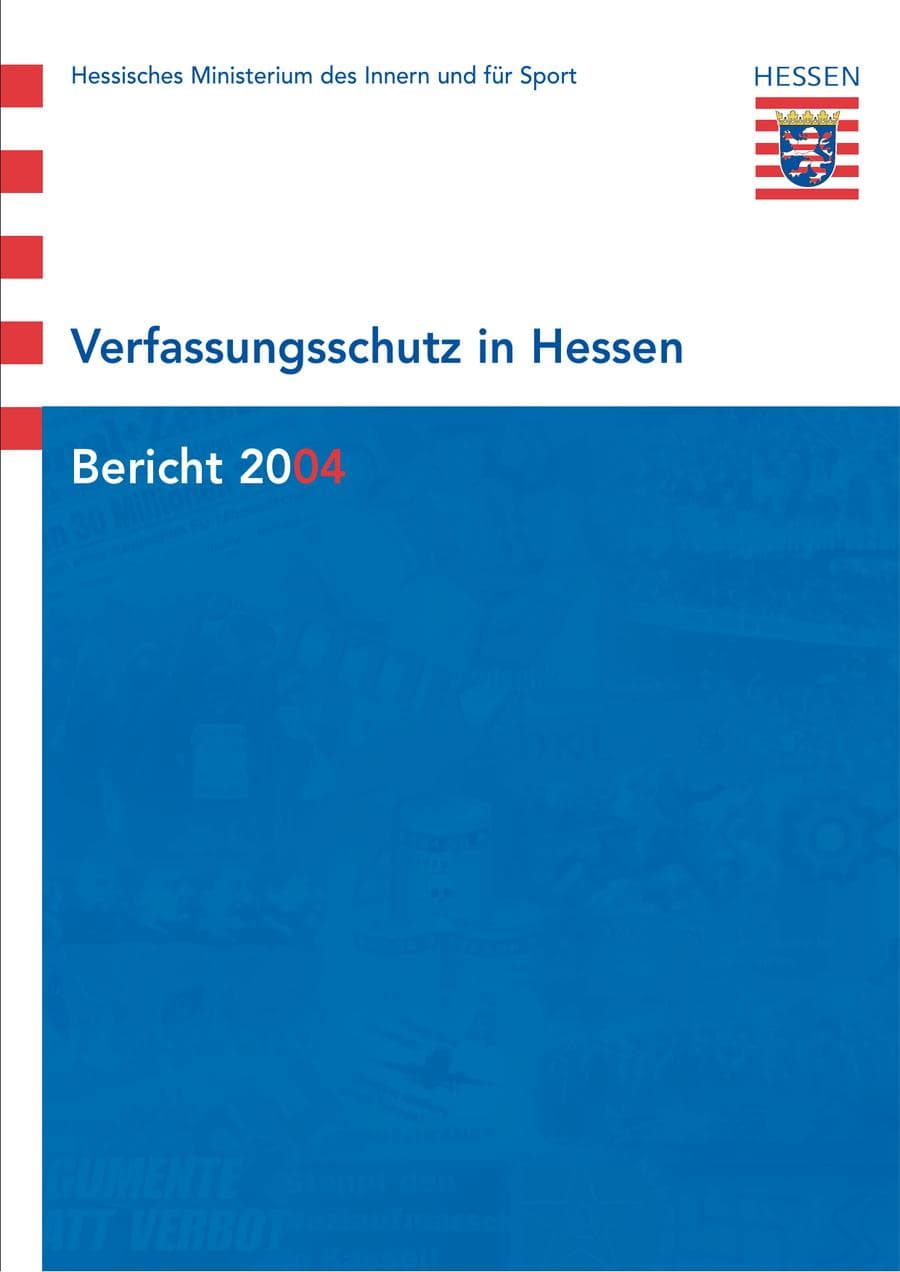 Seite 1 des Verfassungsschutzbericht 2004 Hessen