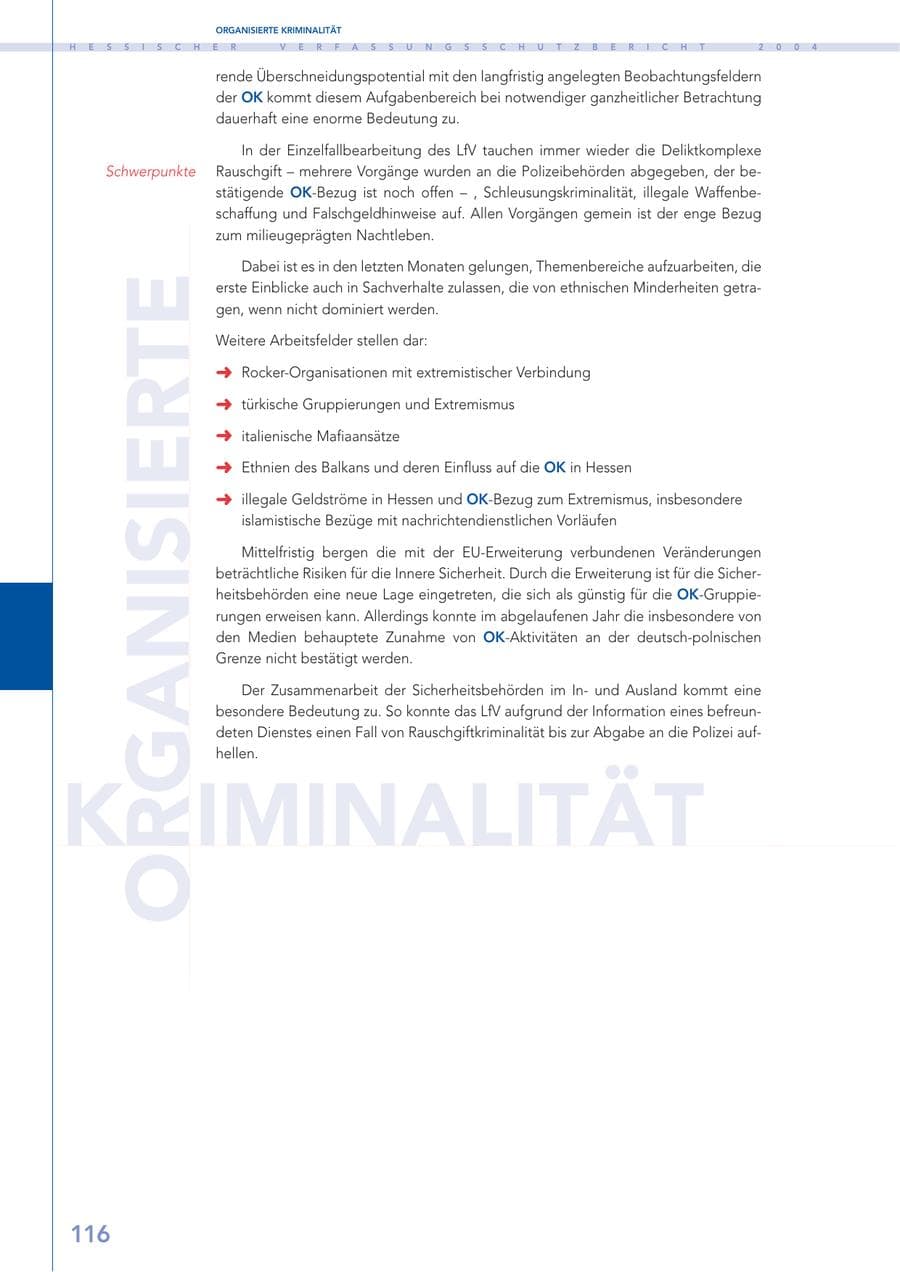 Seite 117 des Verfassungsschutzbericht 2004 Hessen