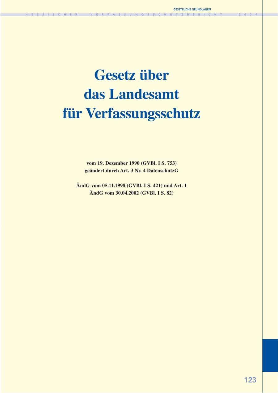 Seite 124 des Verfassungsschutzbericht 2004 Hessen