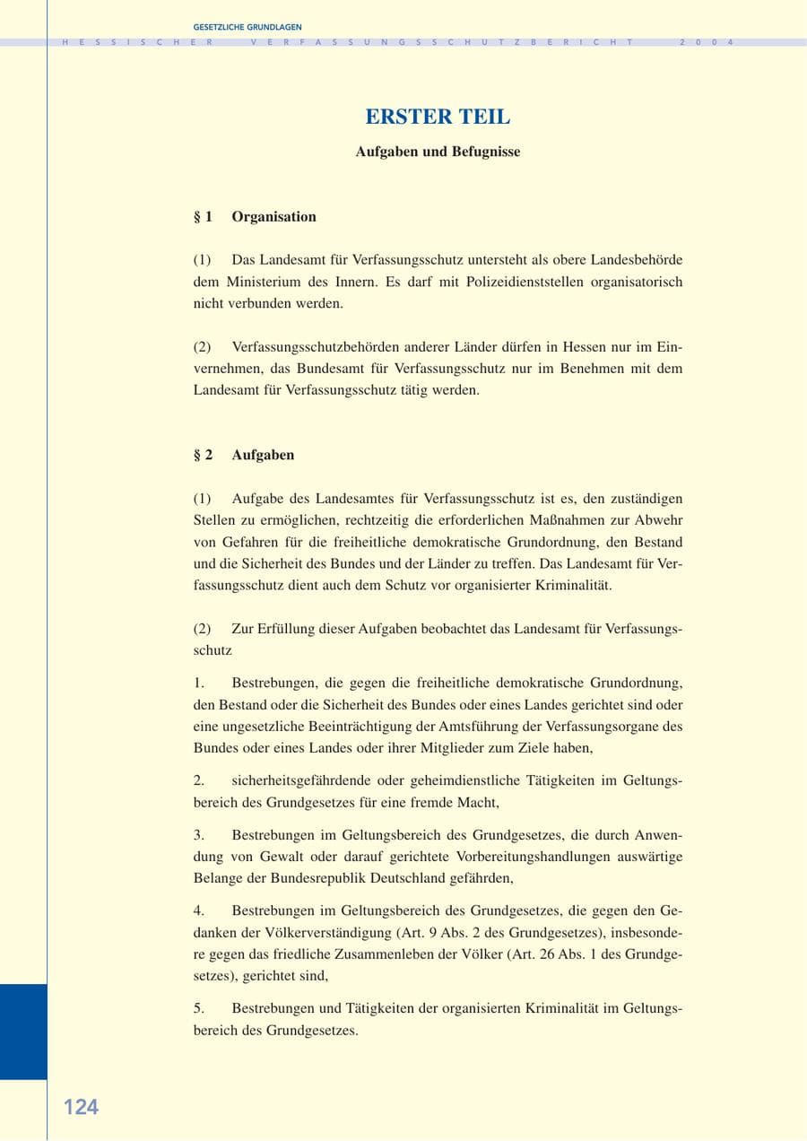 Seite 125 des Verfassungsschutzbericht 2004 Hessen