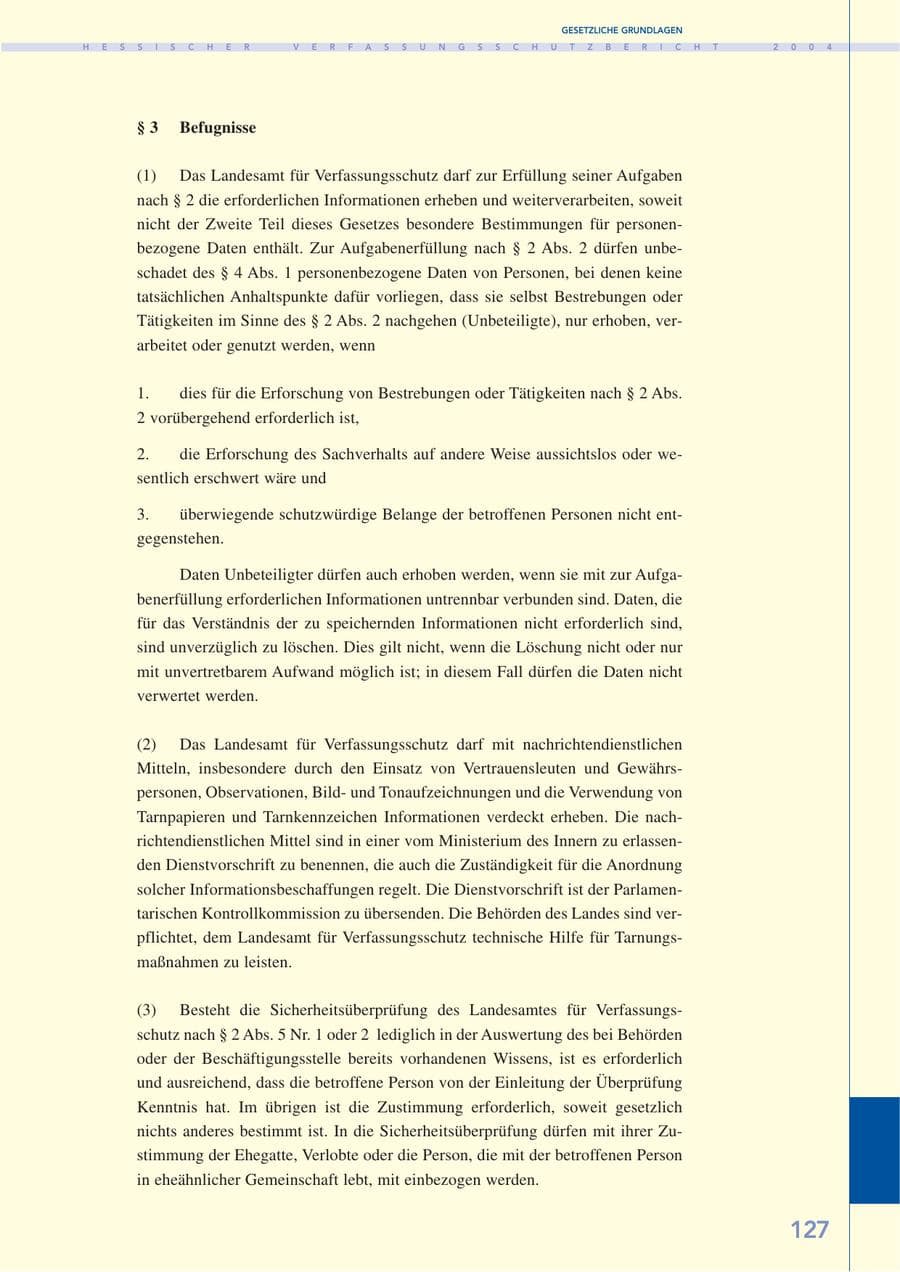 Seite 128 des Verfassungsschutzbericht 2004 Hessen