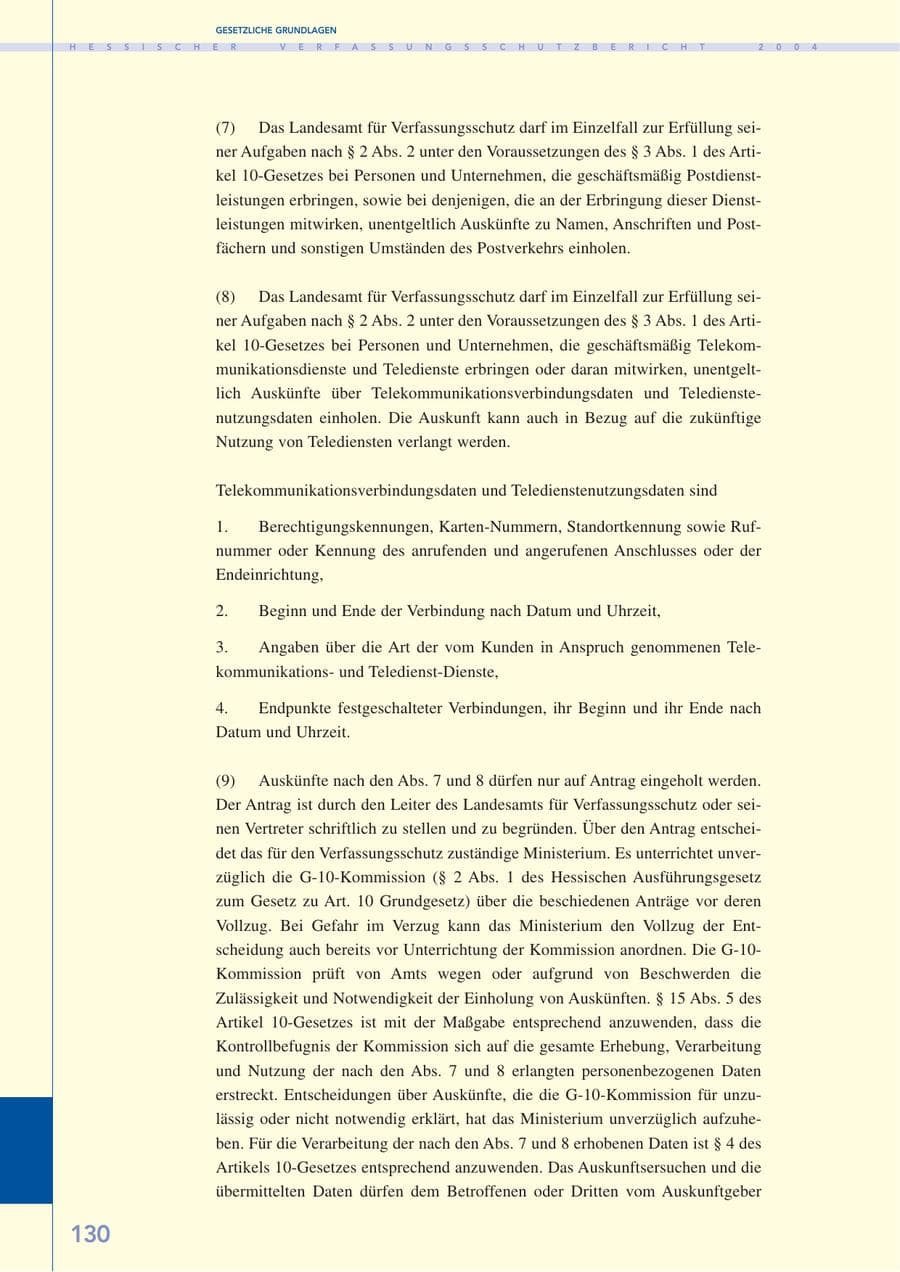 Seite 131 des Verfassungsschutzbericht 2004 Hessen