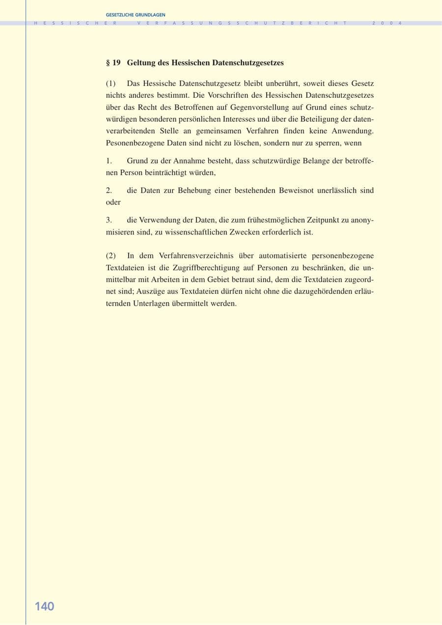 Seite 141 des Verfassungsschutzbericht 2004 Hessen