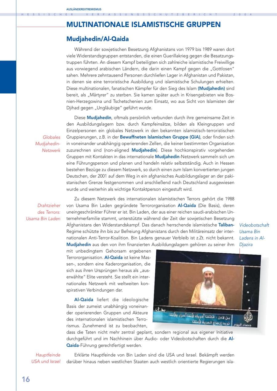 Seite 17 des Verfassungsschutzbericht 2004 Hessen