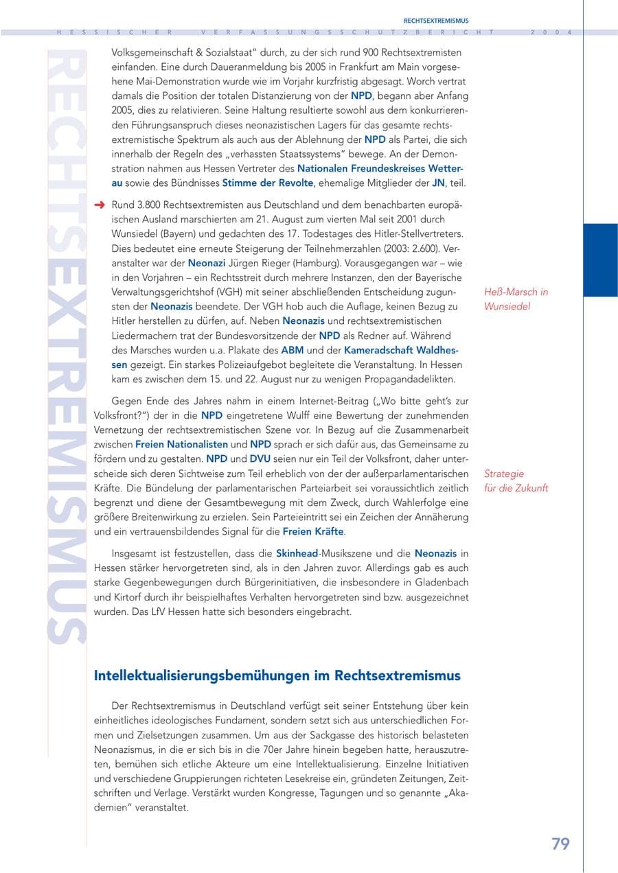 Seite 80 des Verfassungsschutzbericht 2004 Hessen