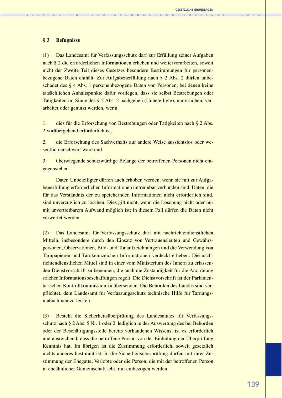 Seite 140 des Verfassungsschutzbericht 2005 Hessen
