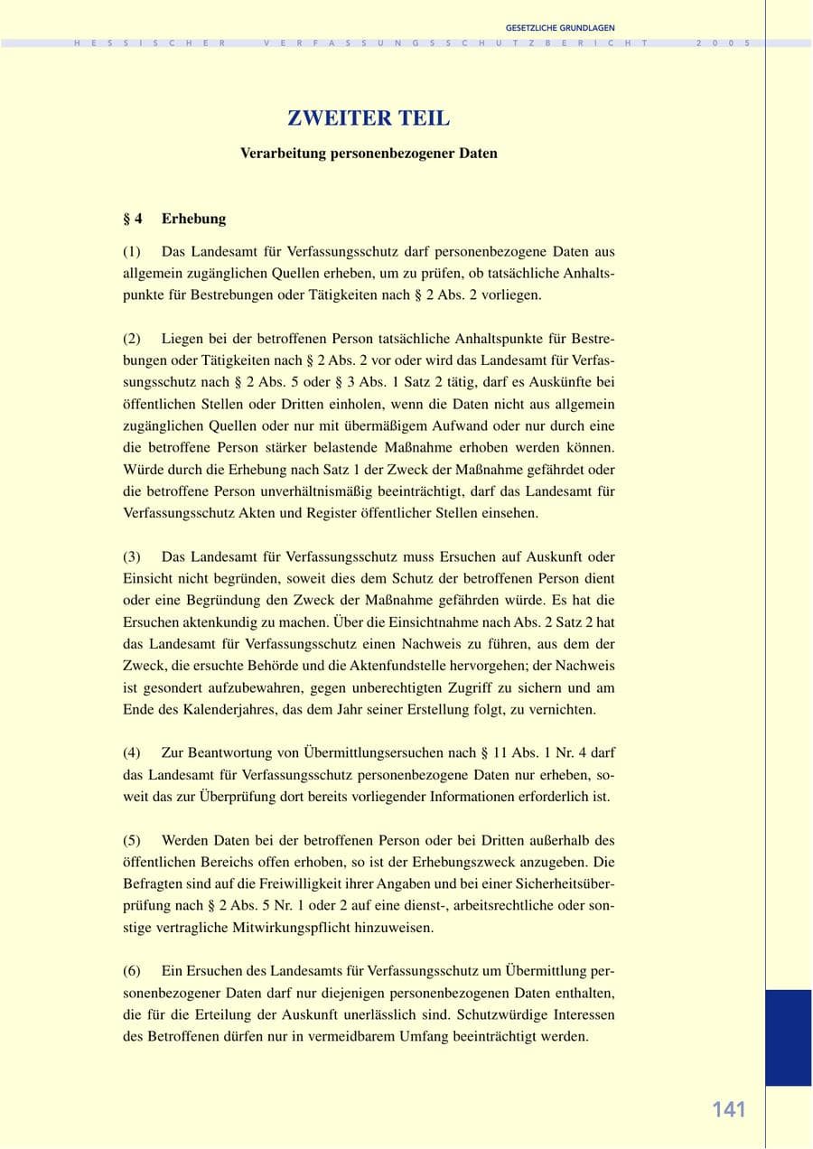 Seite 142 des Verfassungsschutzbericht 2005 Hessen