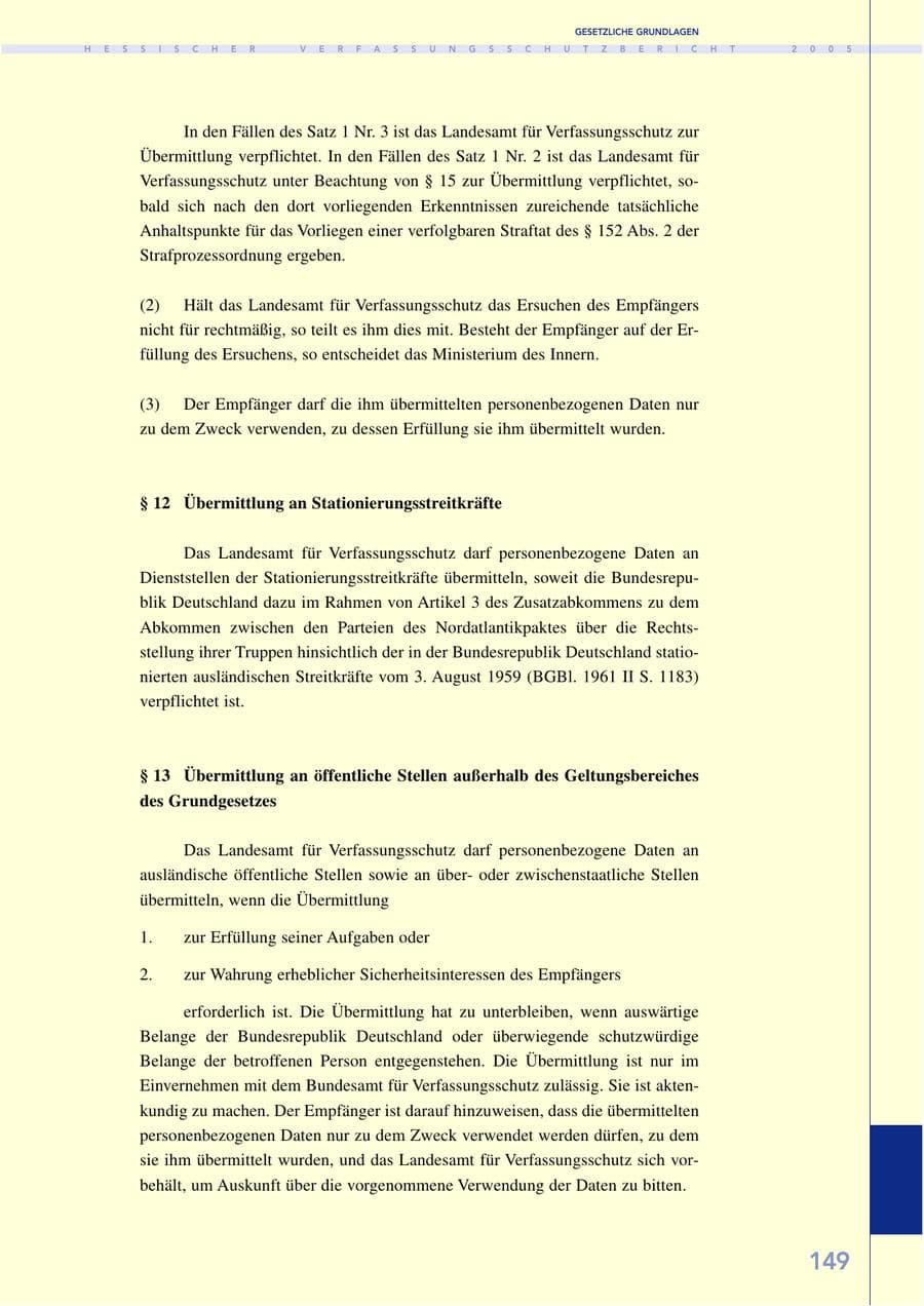 Seite 150 des Verfassungsschutzbericht 2005 Hessen
