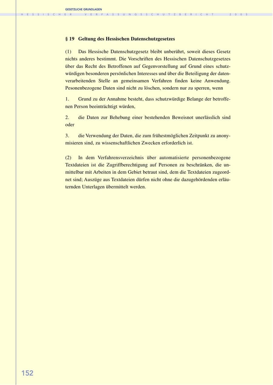 Seite 153 des Verfassungsschutzbericht 2005 Hessen