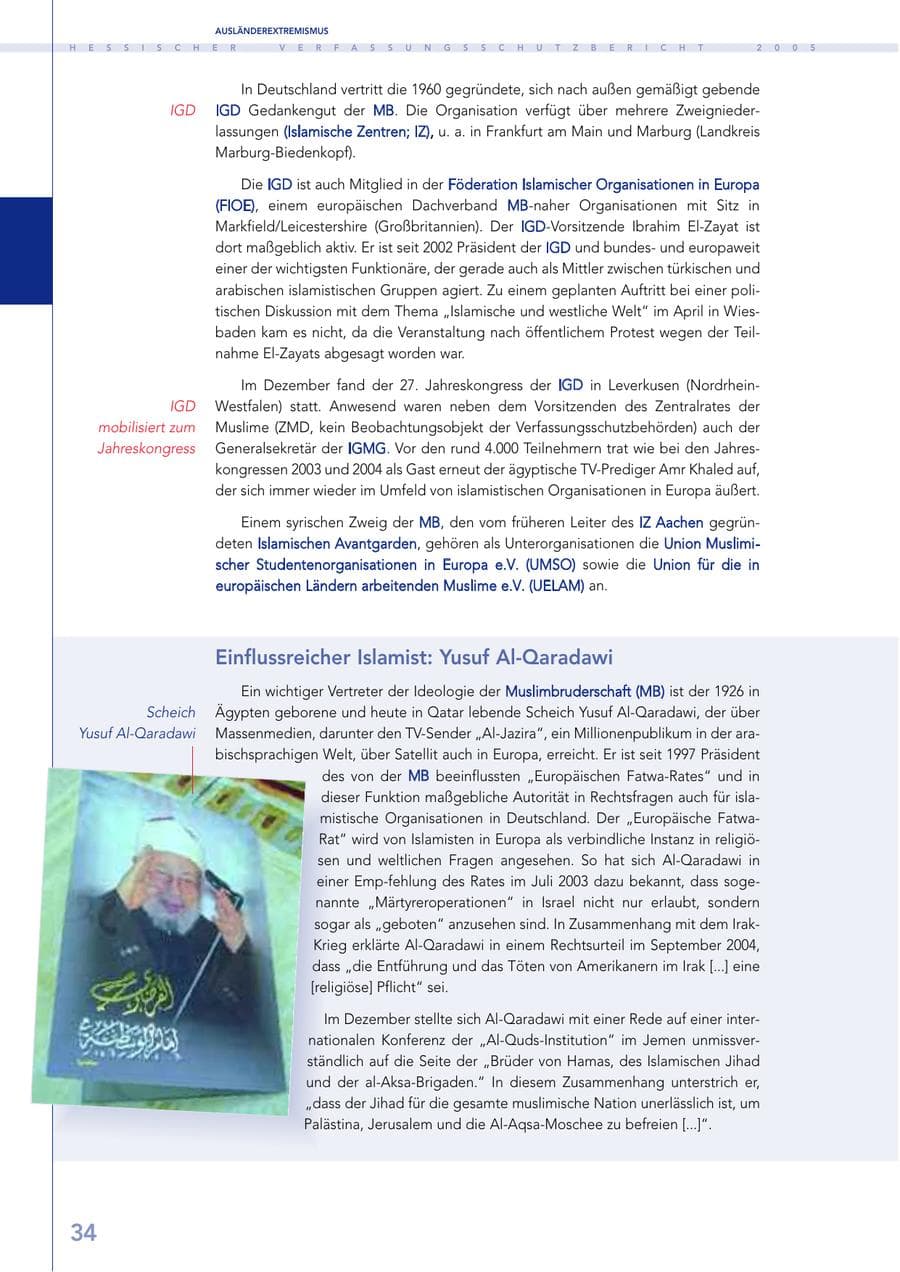 Seite 35 des Verfassungsschutzbericht 2005 Hessen