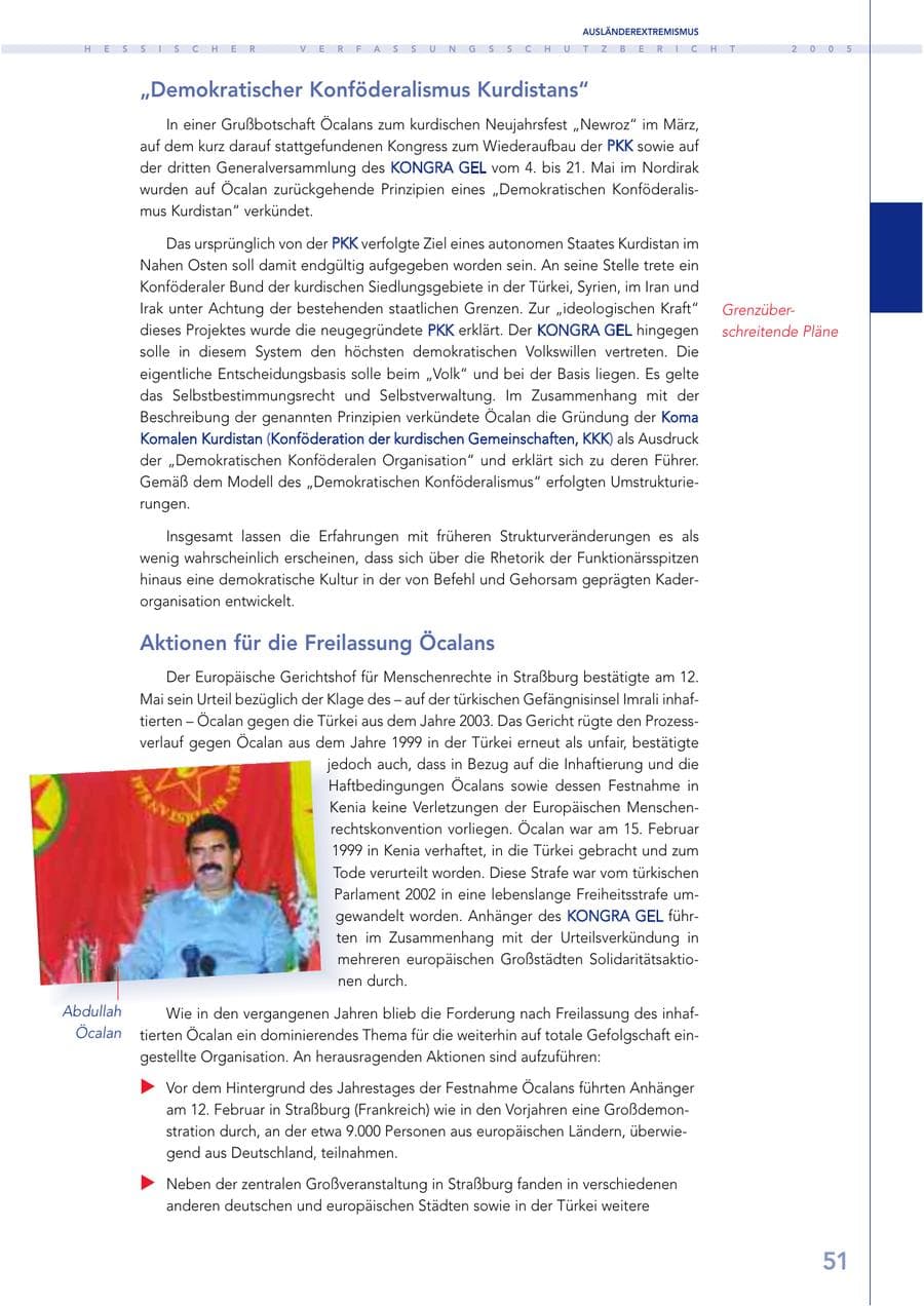 Seite 52 des Verfassungsschutzbericht 2005 Hessen