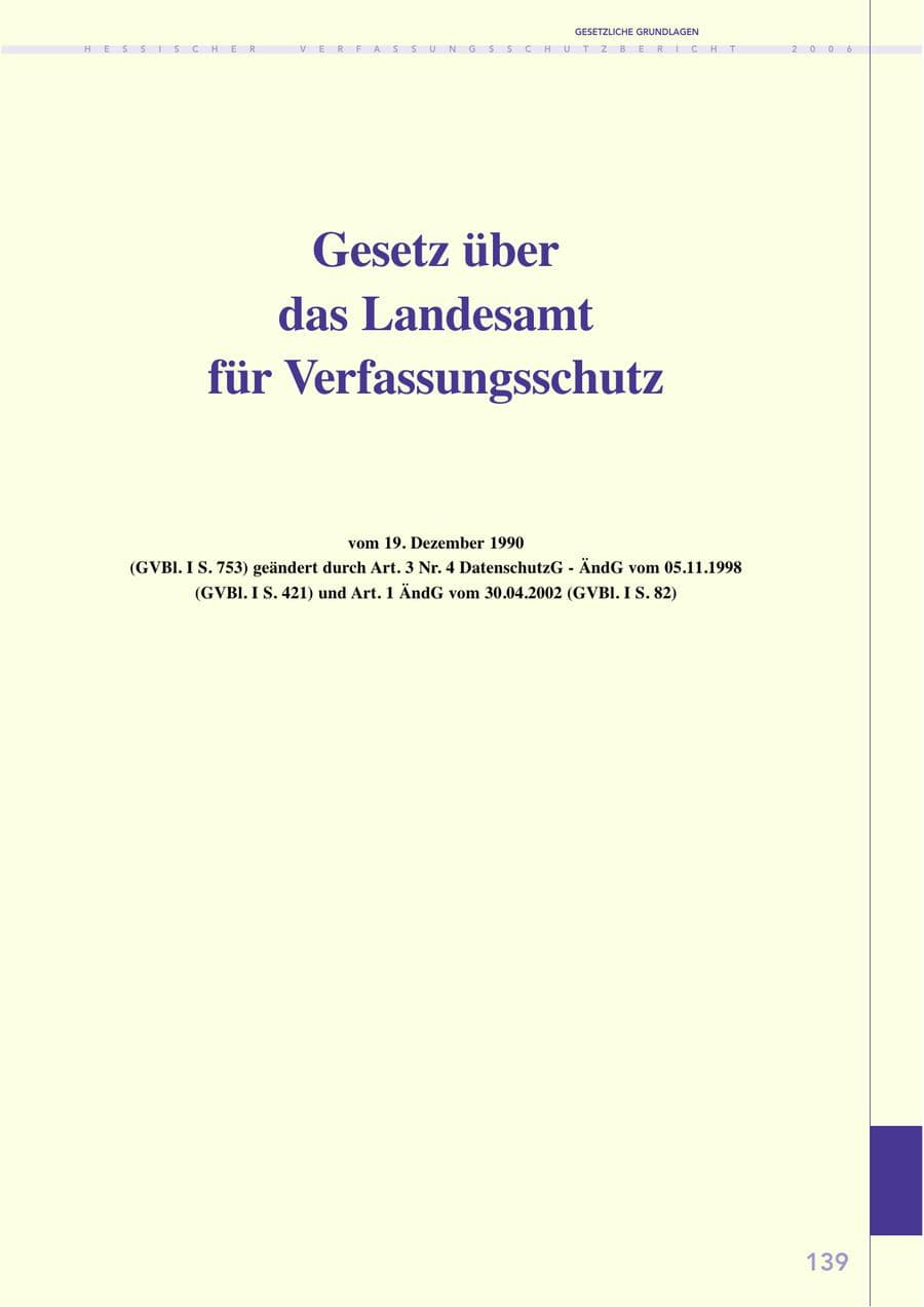 Seite 139 des Verfassungsschutzbericht 2006 Hessen