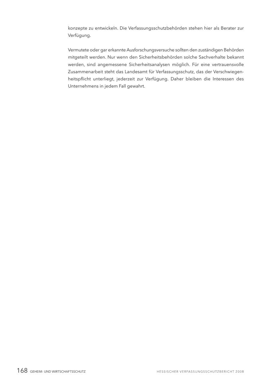 Seite 169 des Verfassungsschutzbericht 2008 Hessen