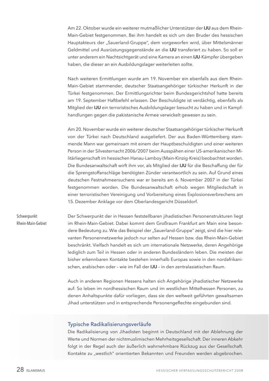 Seite 29 des Verfassungsschutzbericht 2008 Hessen