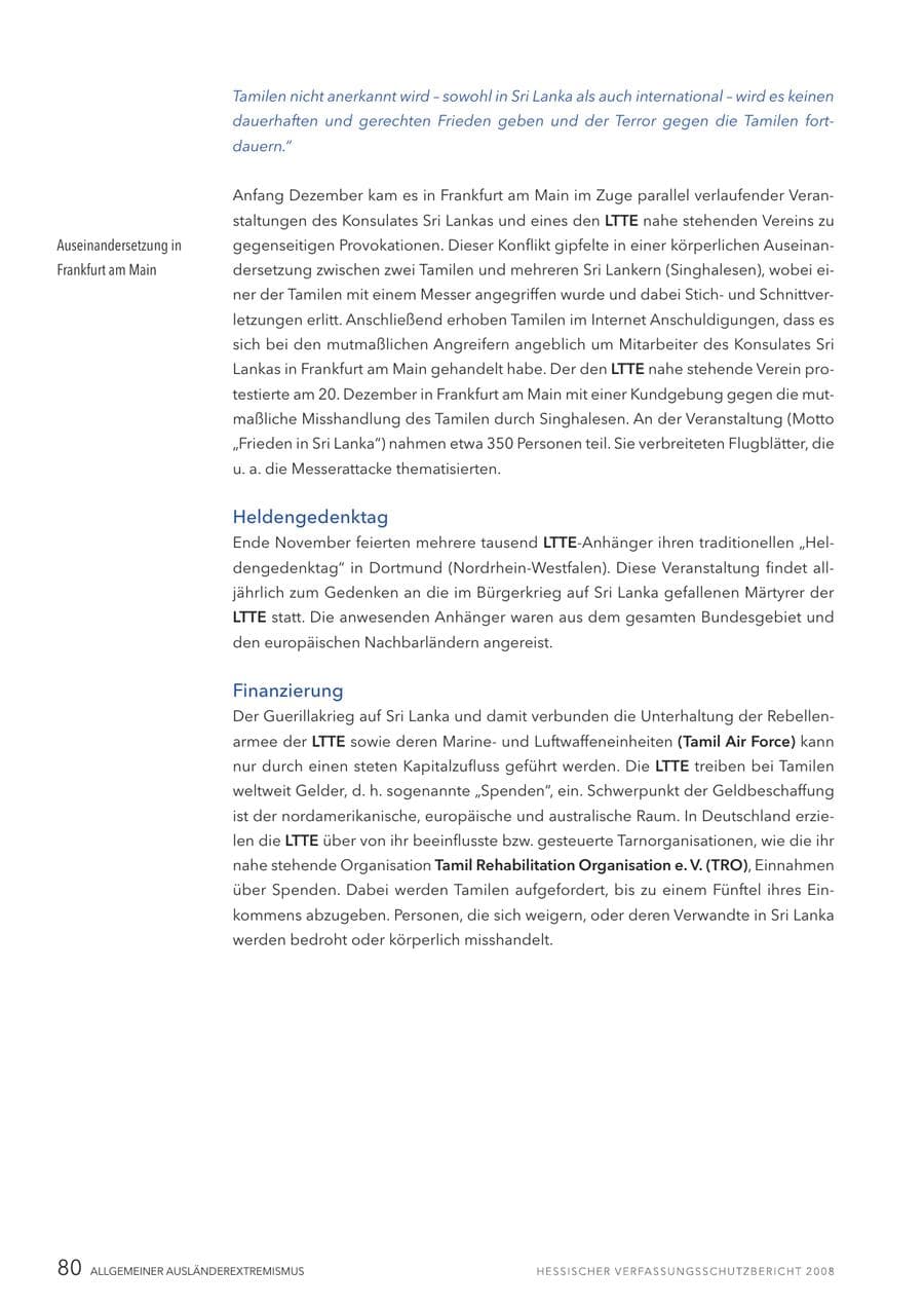 Seite 81 des Verfassungsschutzbericht 2008 Hessen