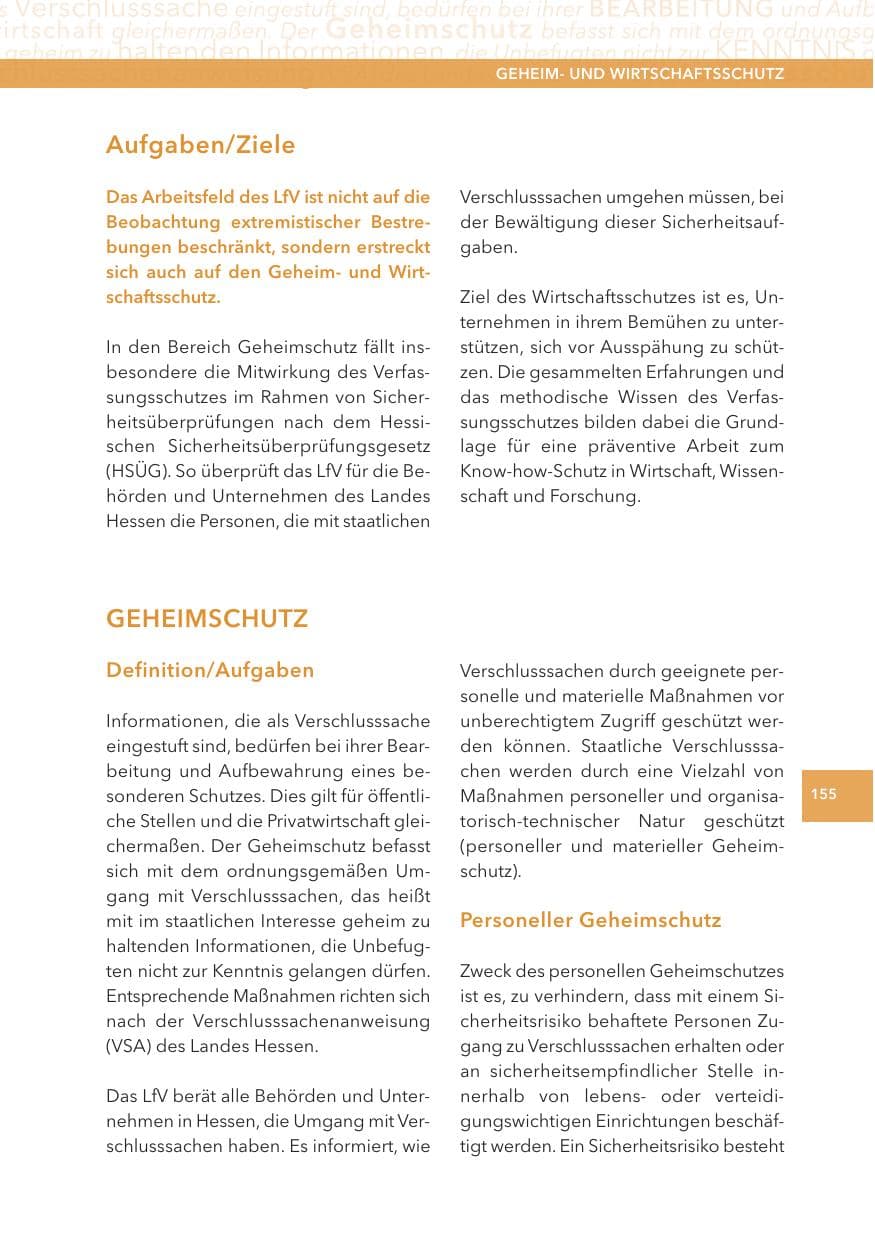 Seite 155 des Verfassungsschutzbericht 2013 Hessen