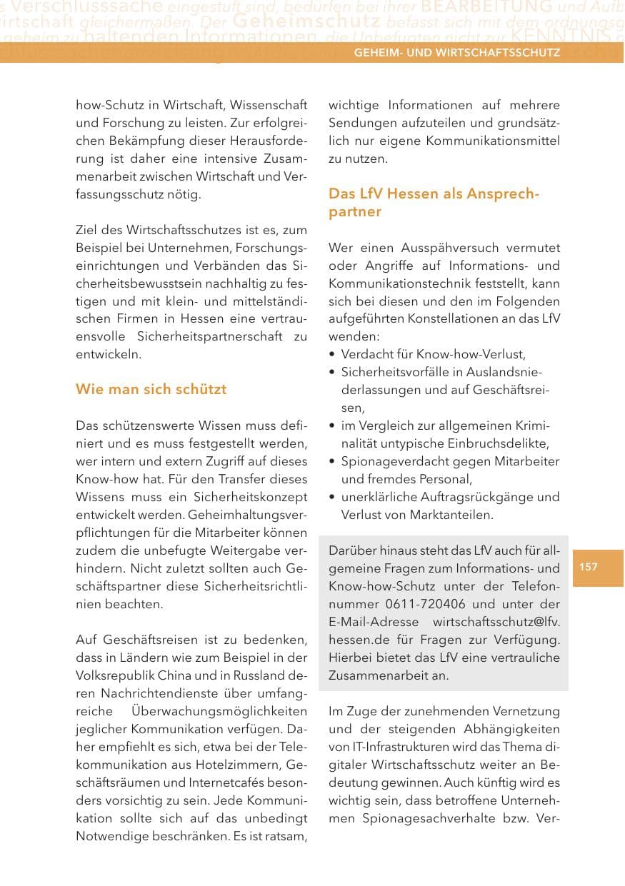 Seite 157 des Verfassungsschutzbericht 2013 Hessen
