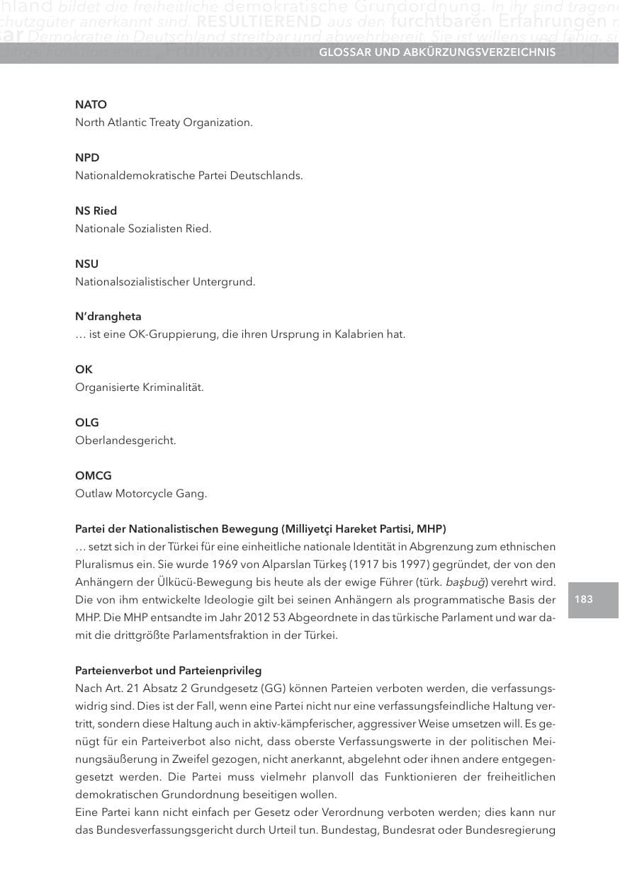 Seite 183 des Verfassungsschutzbericht 2013 Hessen