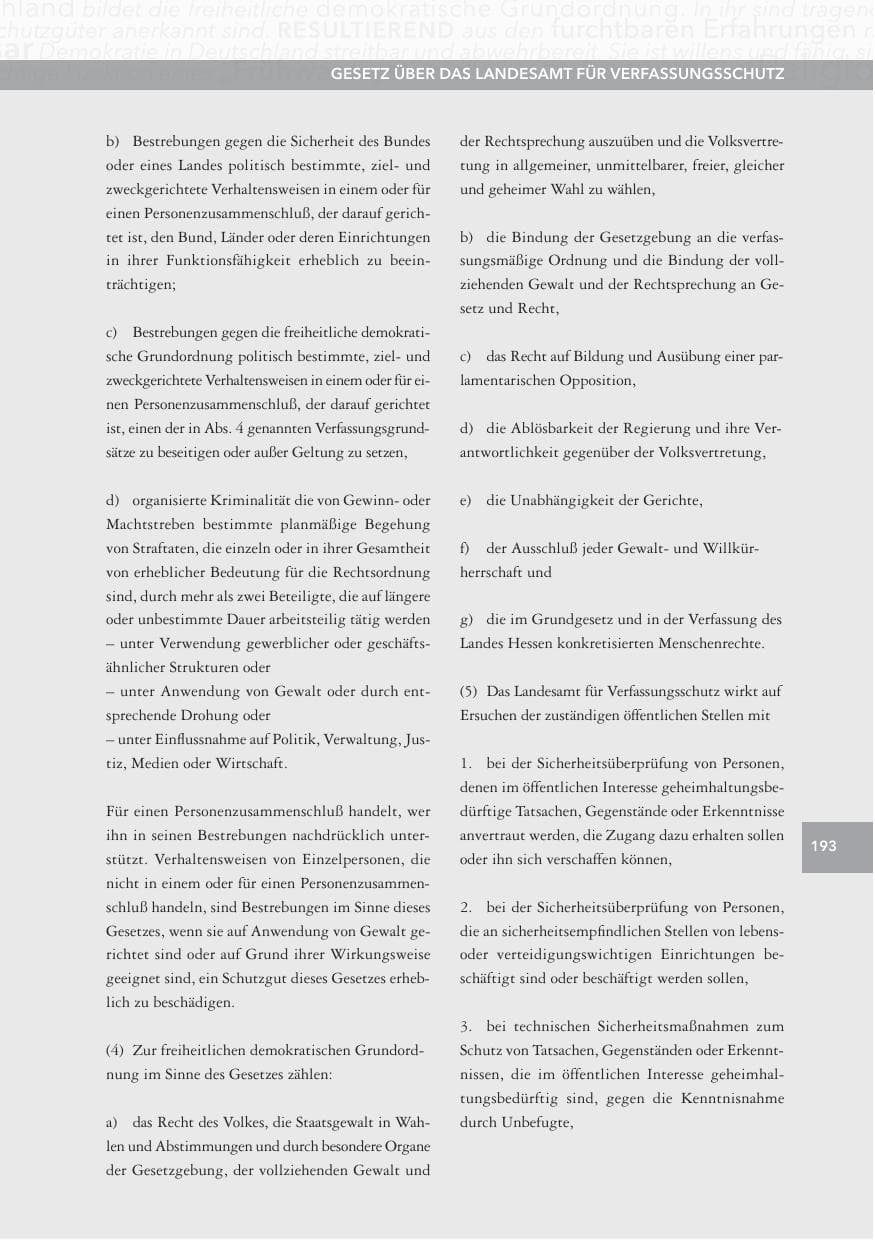 Seite 193 des Verfassungsschutzbericht 2013 Hessen