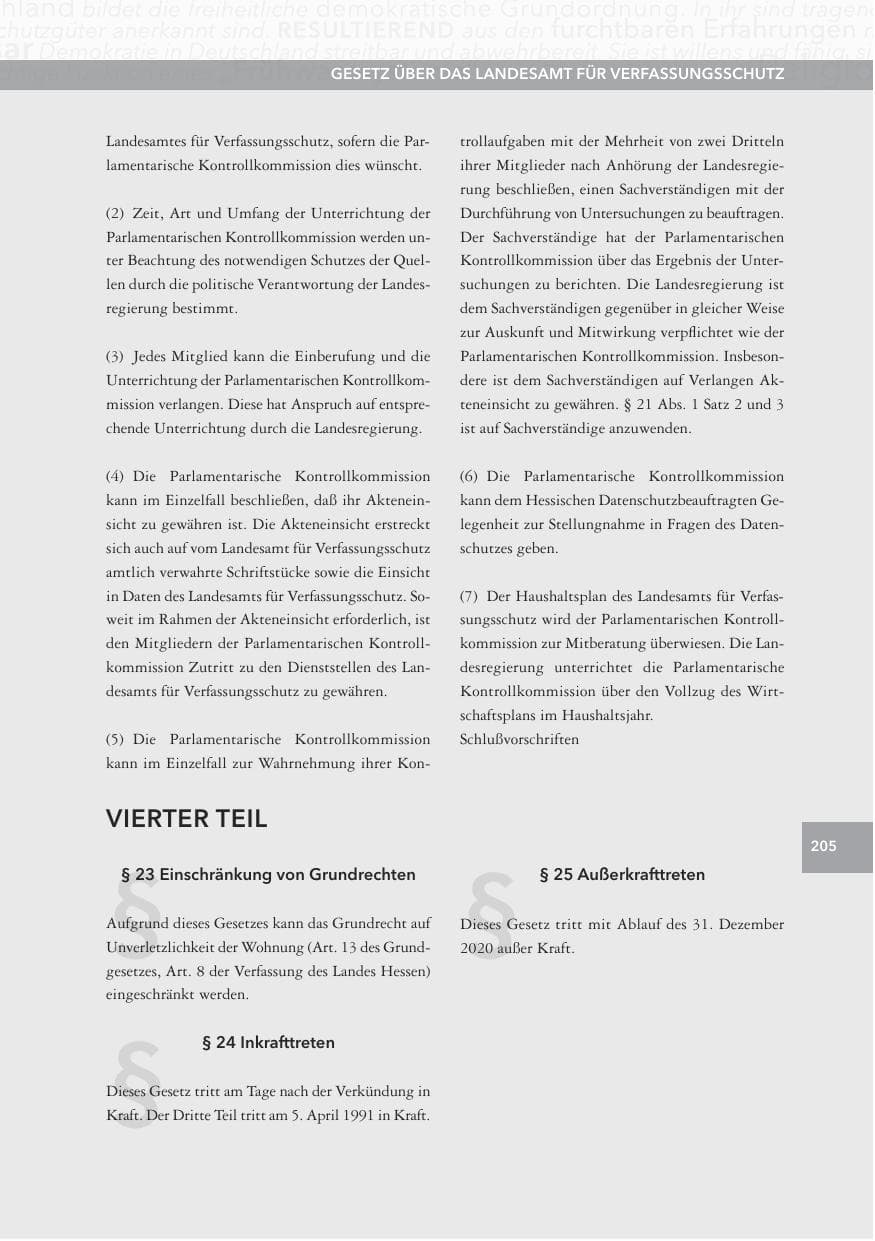 Seite 205 des Verfassungsschutzbericht 2013 Hessen