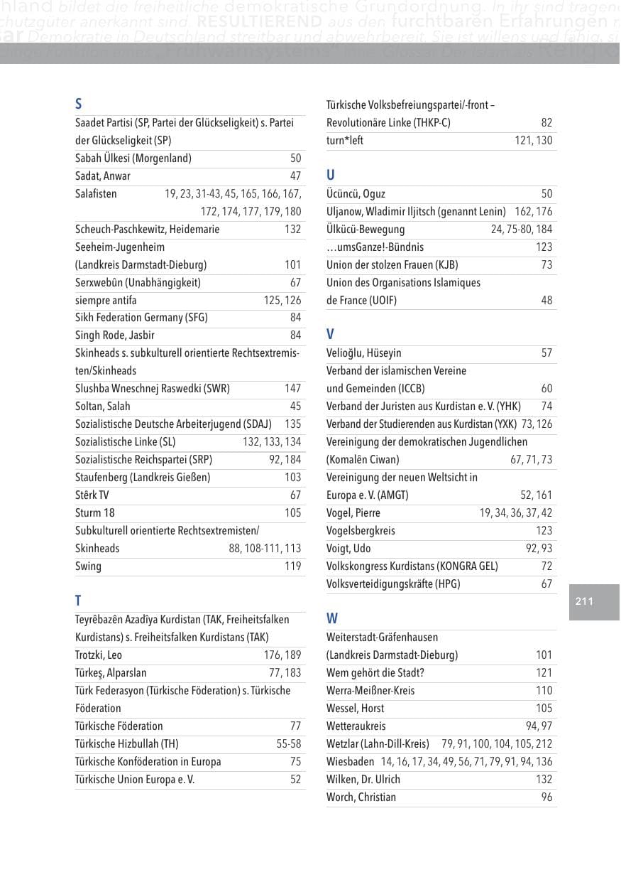 Seite 211 des Verfassungsschutzbericht 2013 Hessen