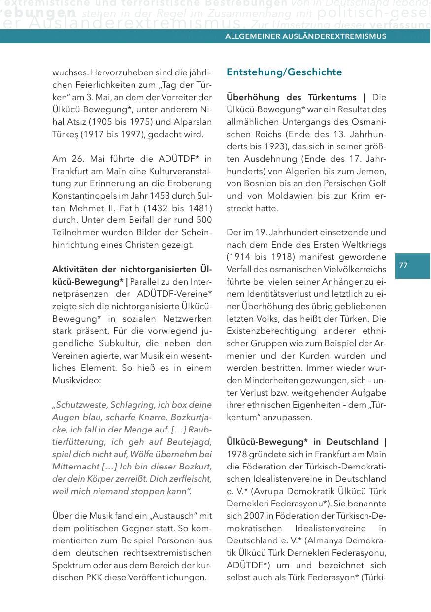 Seite 77 des Verfassungsschutzbericht 2013 Hessen