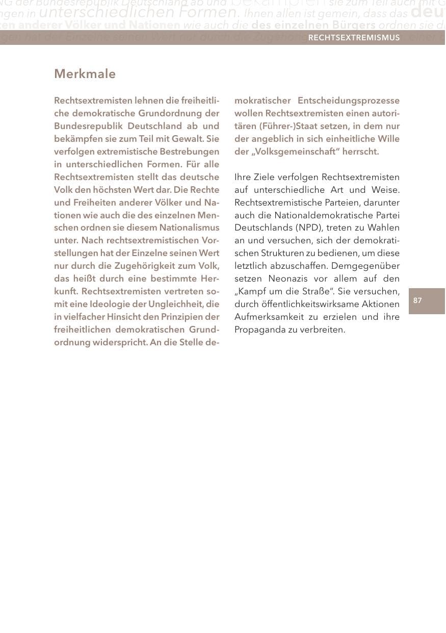 Seite 87 des Verfassungsschutzbericht 2013 Hessen