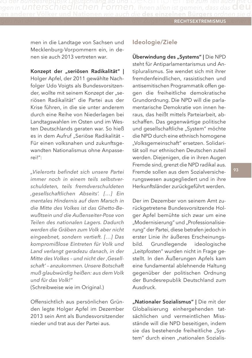 Seite 93 des Verfassungsschutzbericht 2013 Hessen