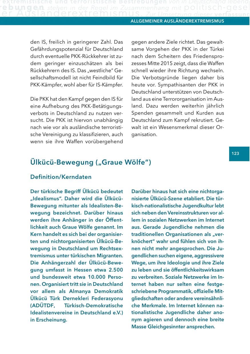 Seite 122 des Verfassungsschutzbericht 2014 Hessen