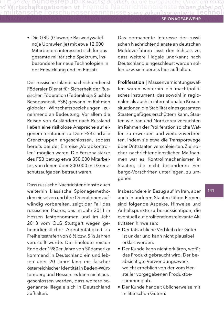 Seite 140 des Verfassungsschutzbericht 2014 Hessen
