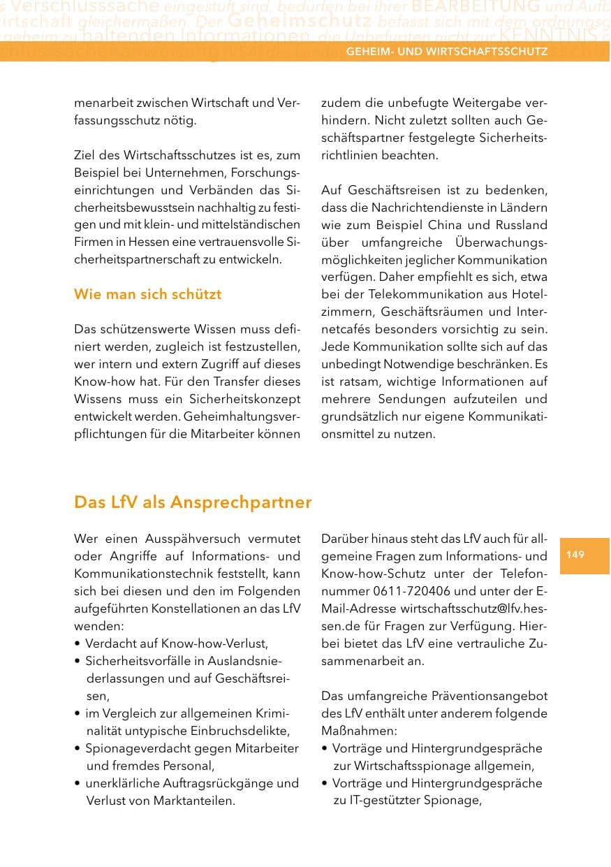 Seite 148 des Verfassungsschutzbericht 2014 Hessen