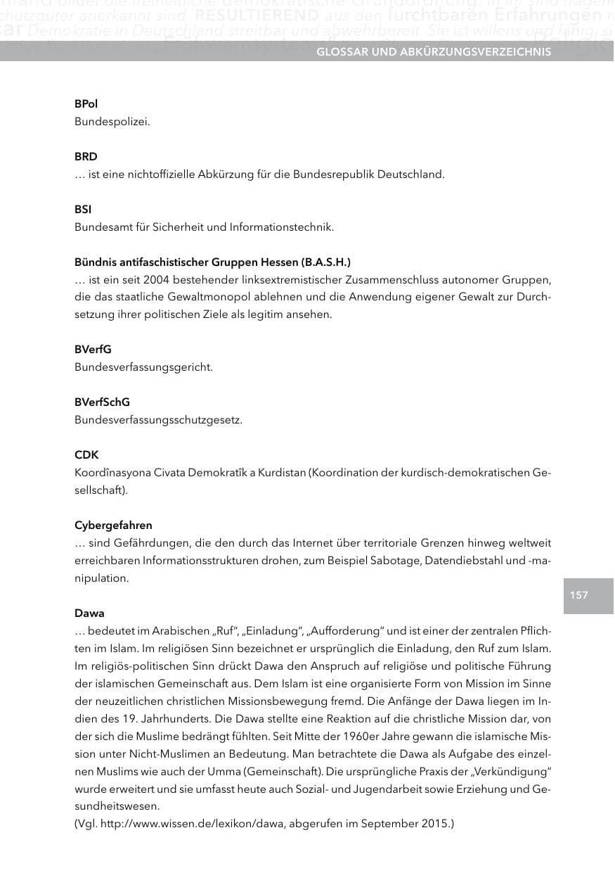 Seite 156 des Verfassungsschutzbericht 2014 Hessen