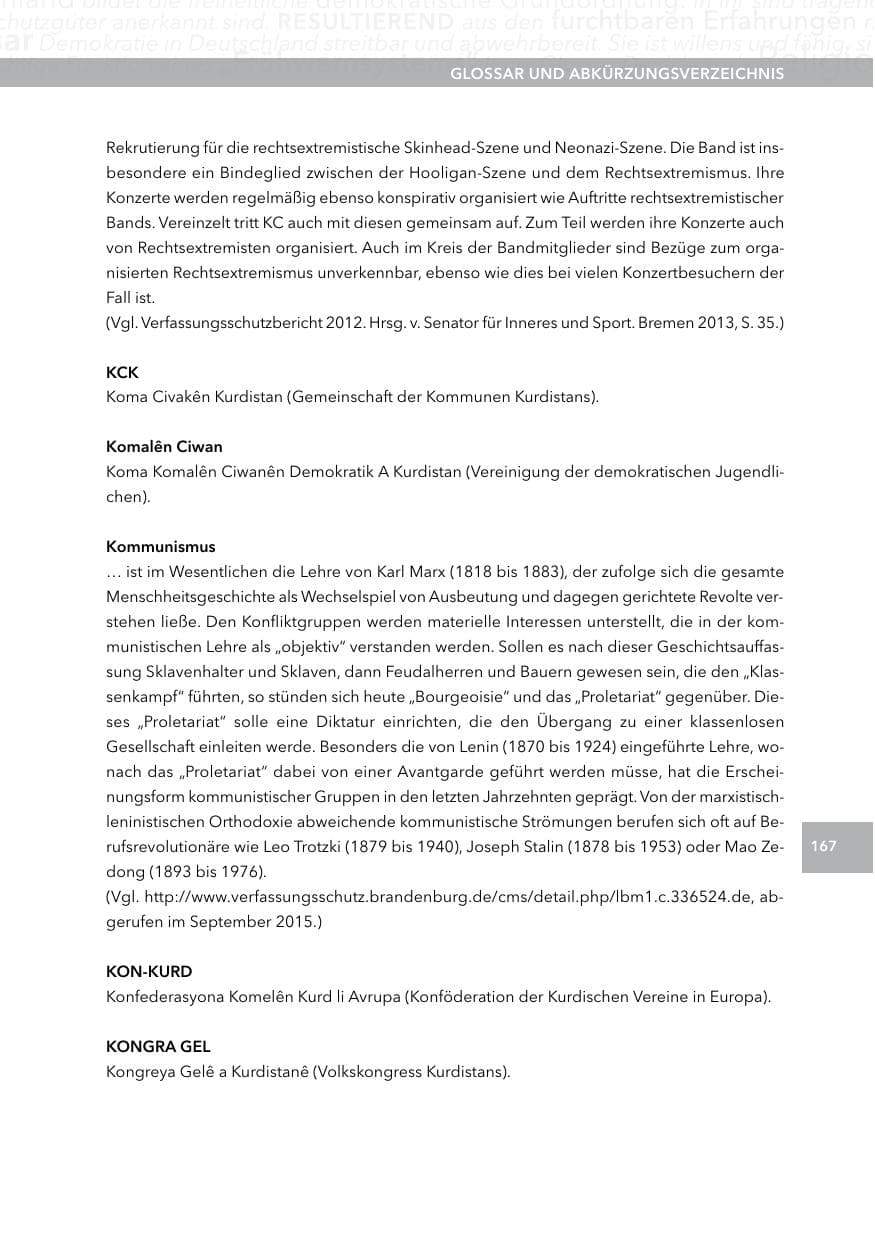 Seite 166 des Verfassungsschutzbericht 2014 Hessen
