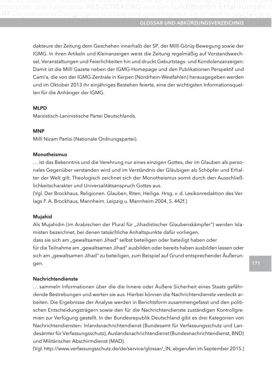 Seite 170 des Verfassungsschutzbericht 2014 Hessen