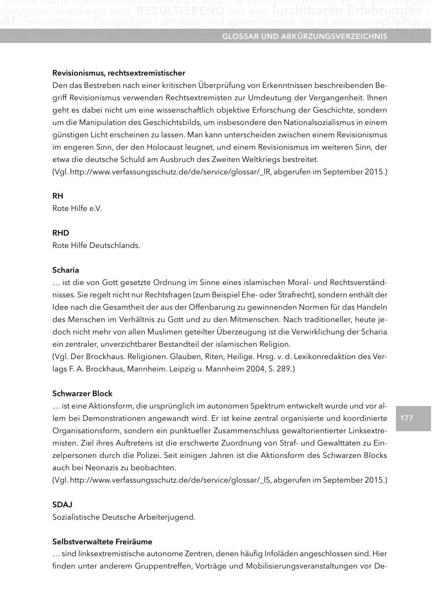 Seite 176 des Verfassungsschutzbericht 2014 Hessen