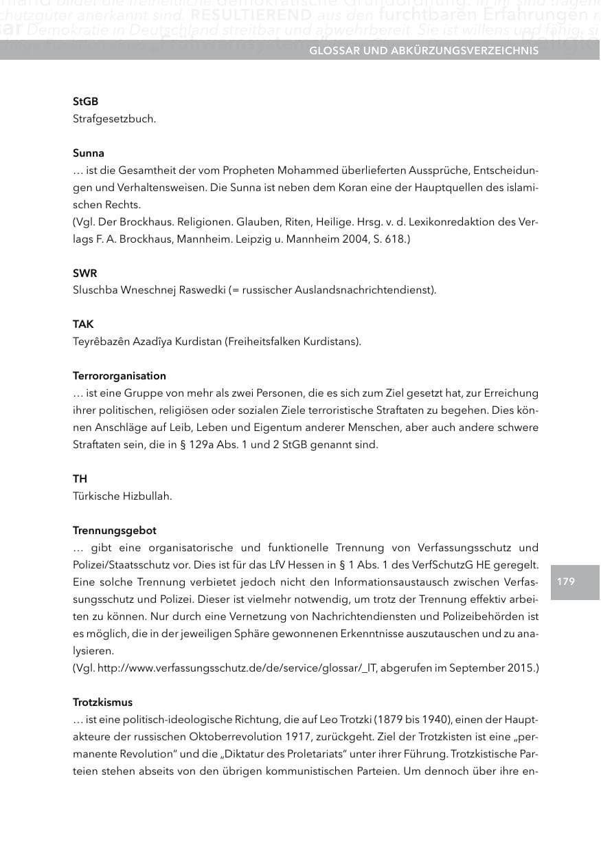 Seite 178 des Verfassungsschutzbericht 2014 Hessen