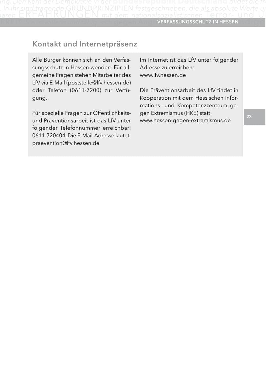 Seite 22 des Verfassungsschutzbericht 2014 Hessen