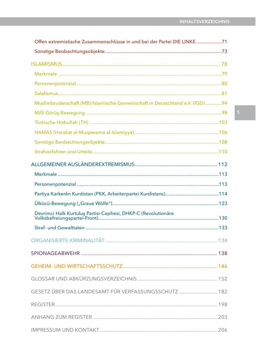 Seite 4 des Verfassungsschutzbericht 2014 Hessen