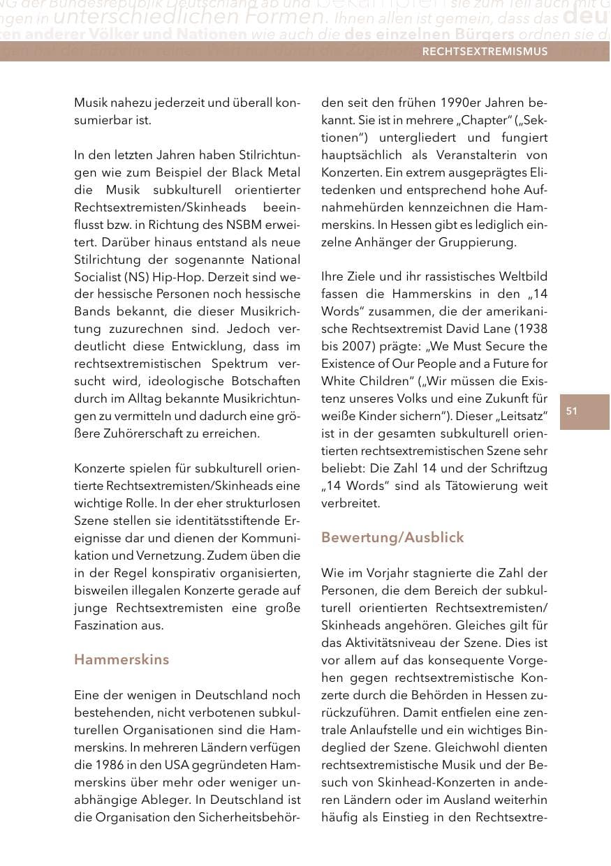 Seite 50 des Verfassungsschutzbericht 2014 Hessen