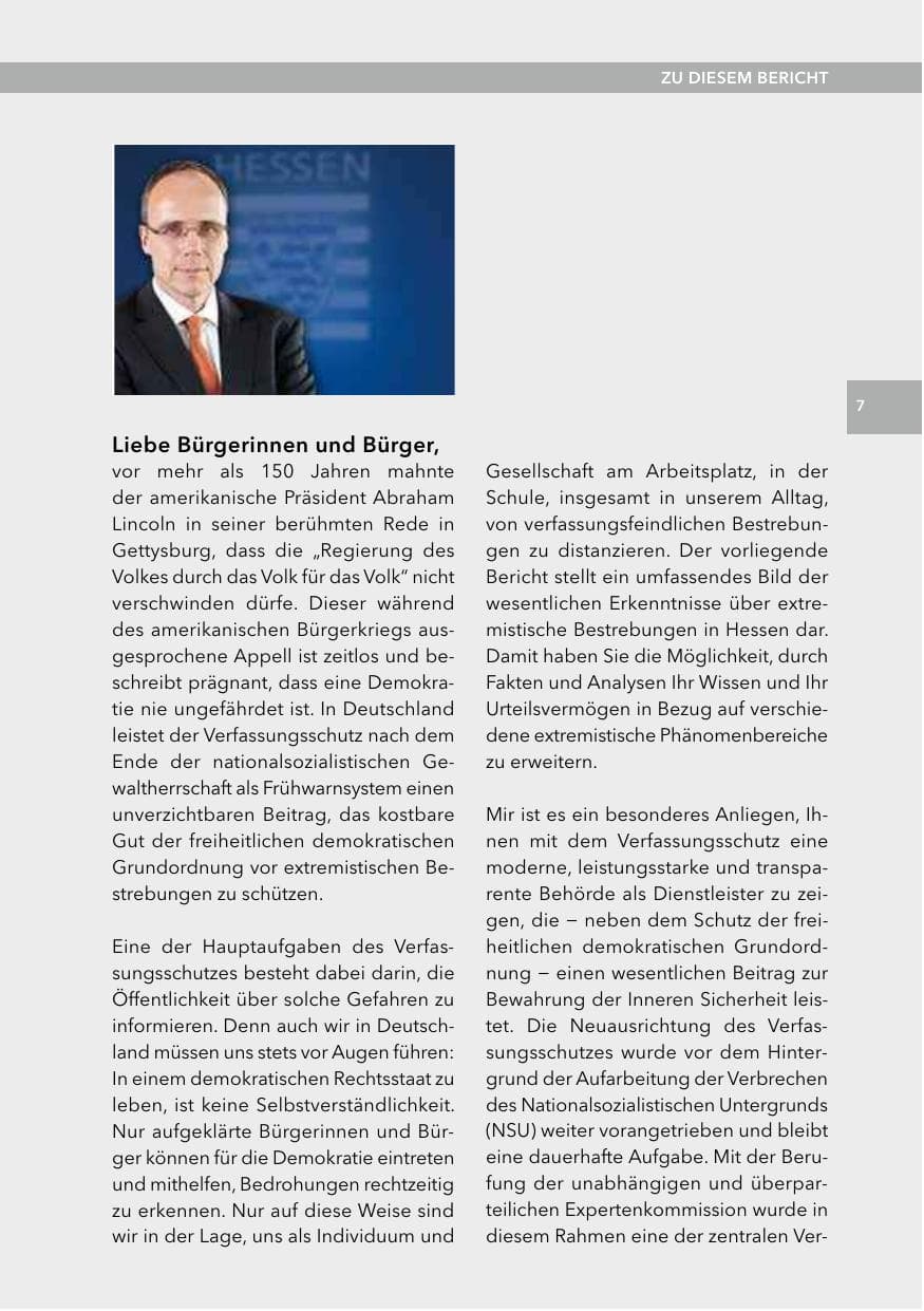 Seite 6 des Verfassungsschutzbericht 2014 Hessen