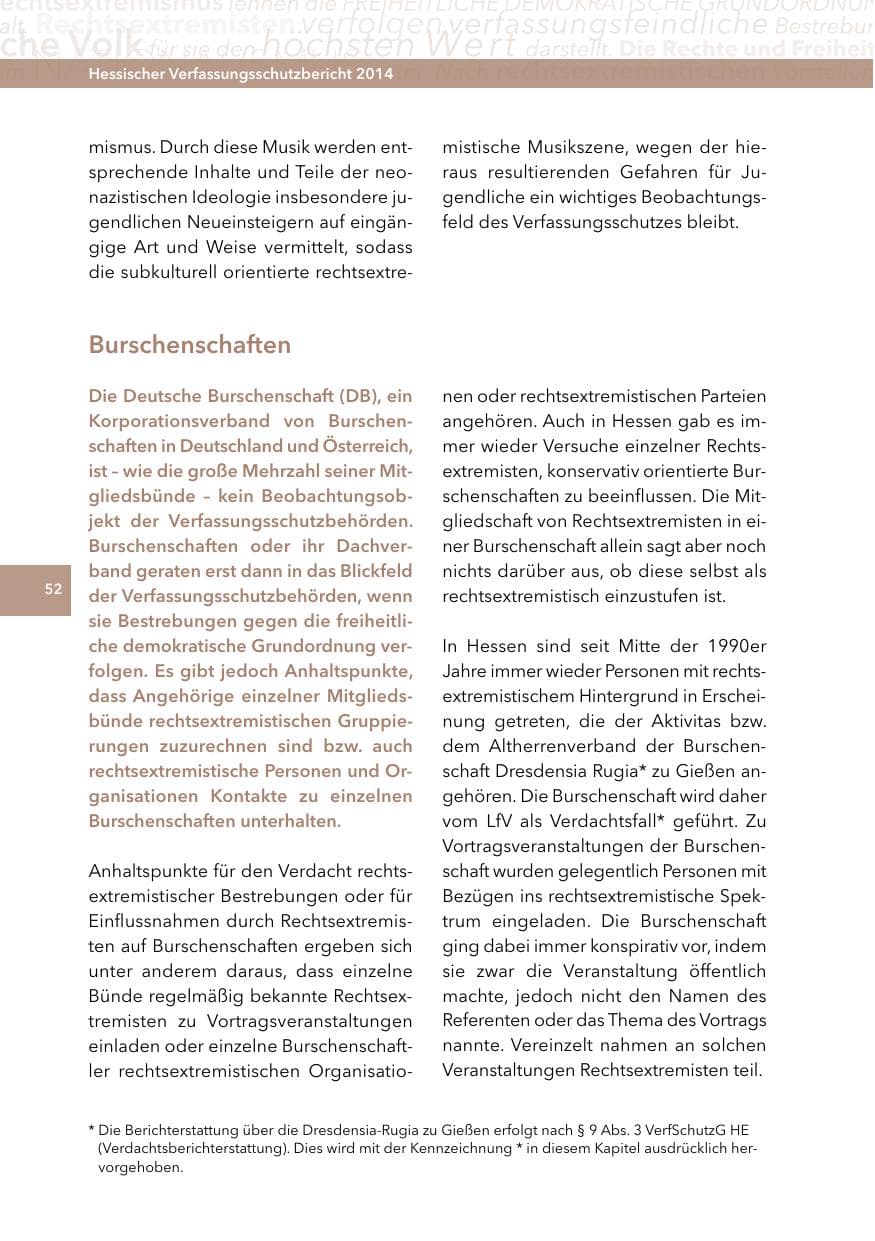 Seite 51 des Verfassungsschutzbericht 2014 Hessen