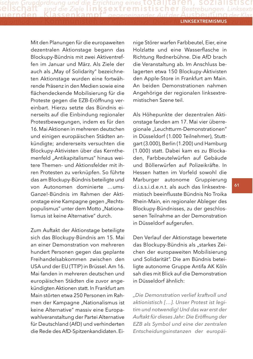 Seite 60 des Verfassungsschutzbericht 2014 Hessen