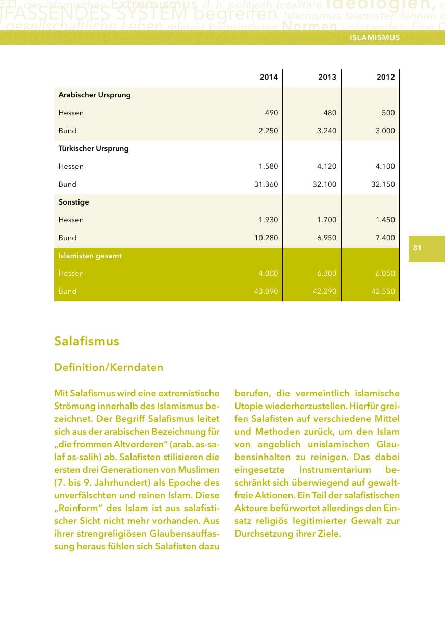 Seite 80 des Verfassungsschutzbericht 2014 Hessen