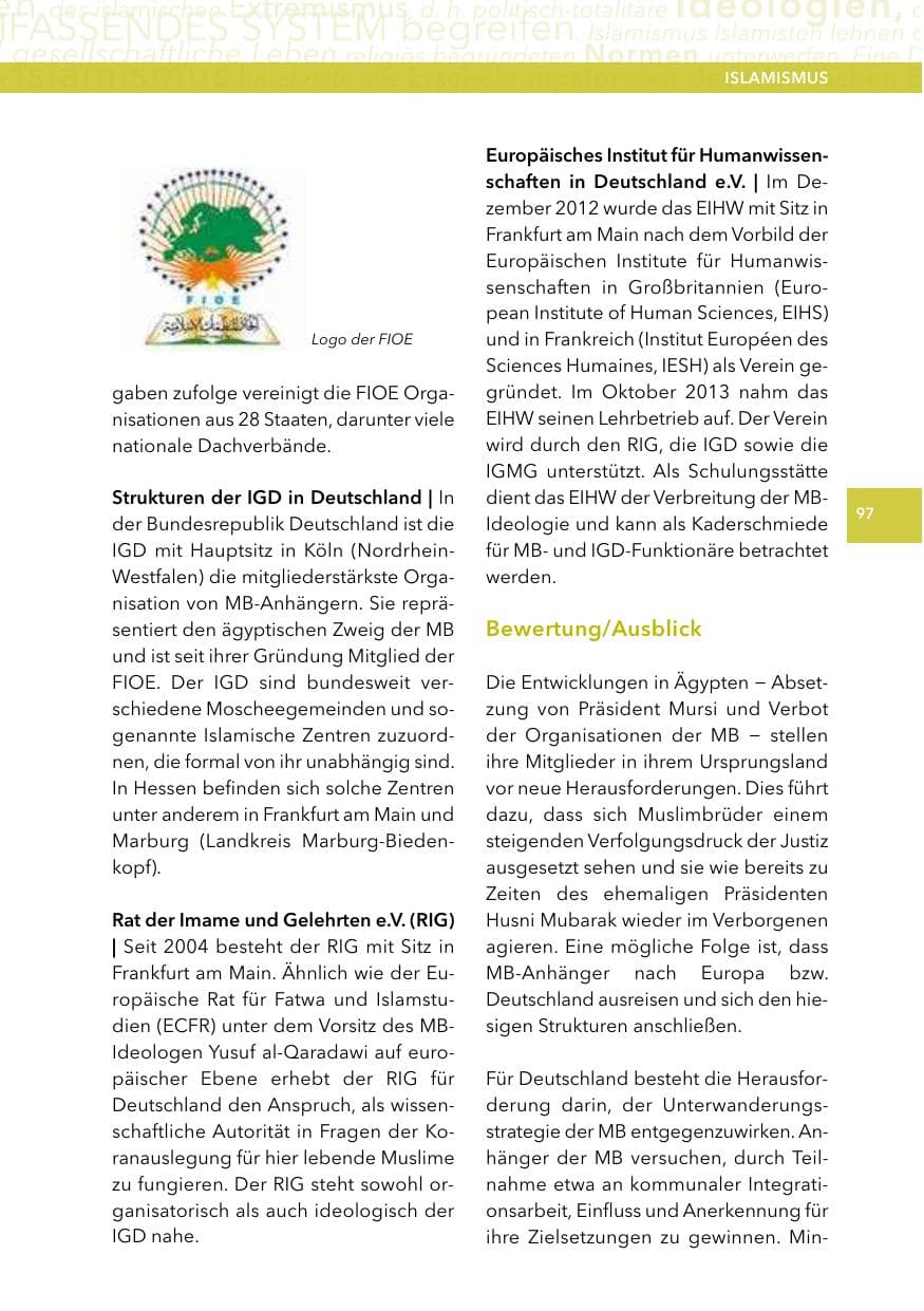 Seite 96 des Verfassungsschutzbericht 2014 Hessen