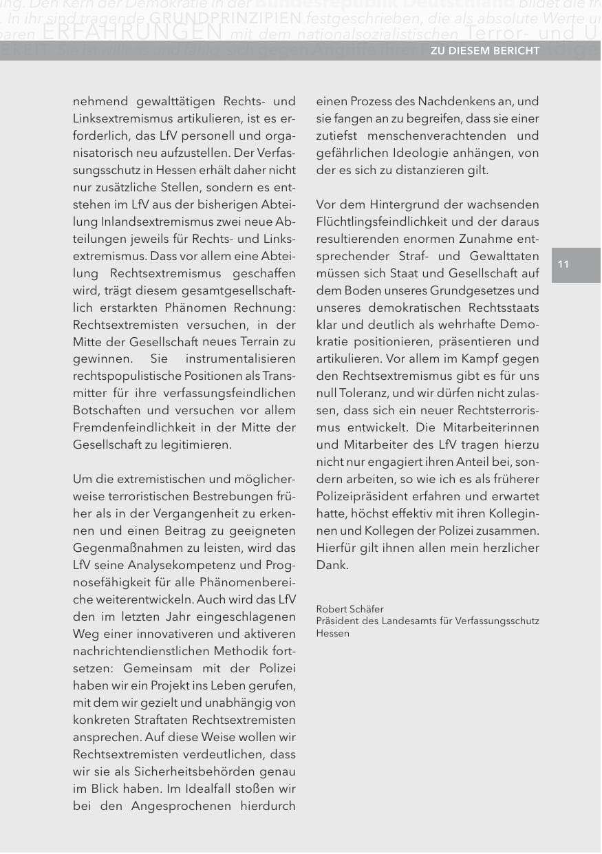 Seite 11 des Verfassungsschutzbericht 2015 Hessen
