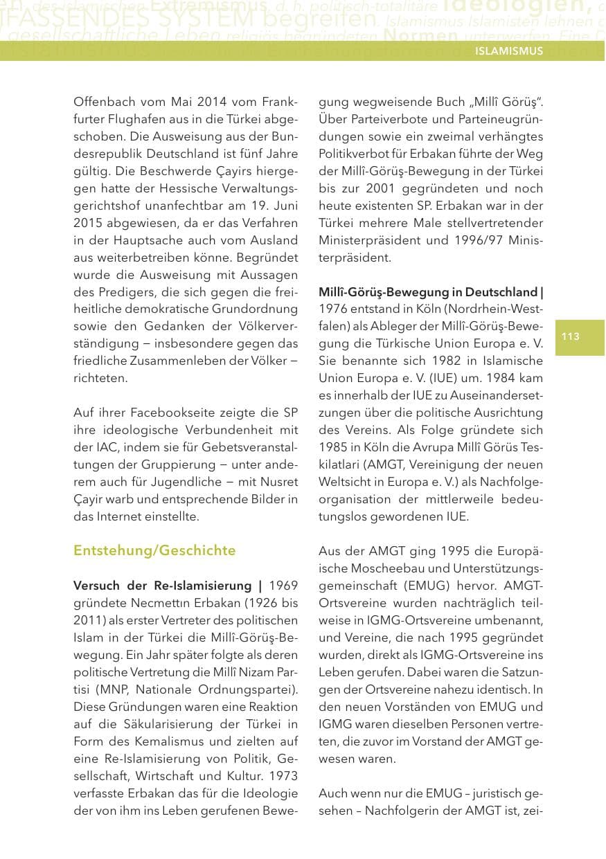 Seite 113 des Verfassungsschutzbericht 2015 Hessen
