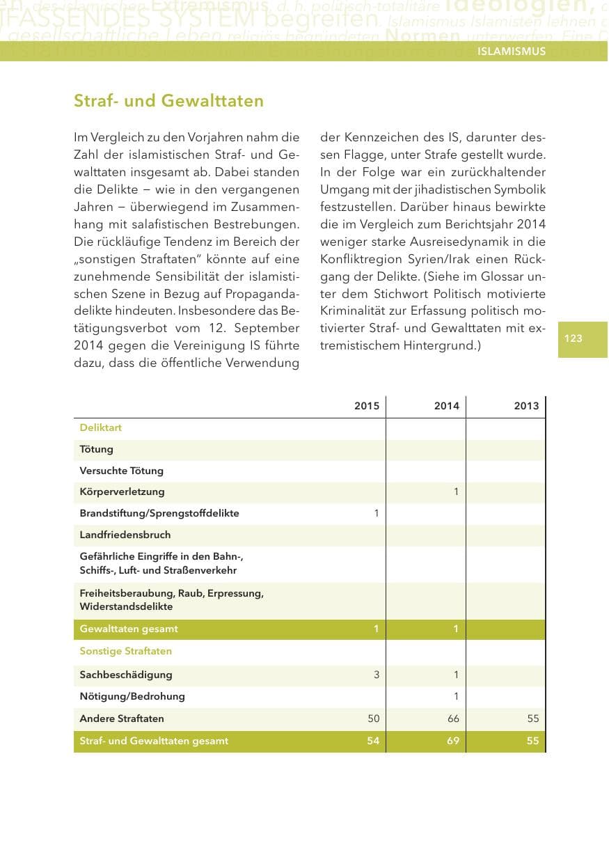 Seite 123 des Verfassungsschutzbericht 2015 Hessen