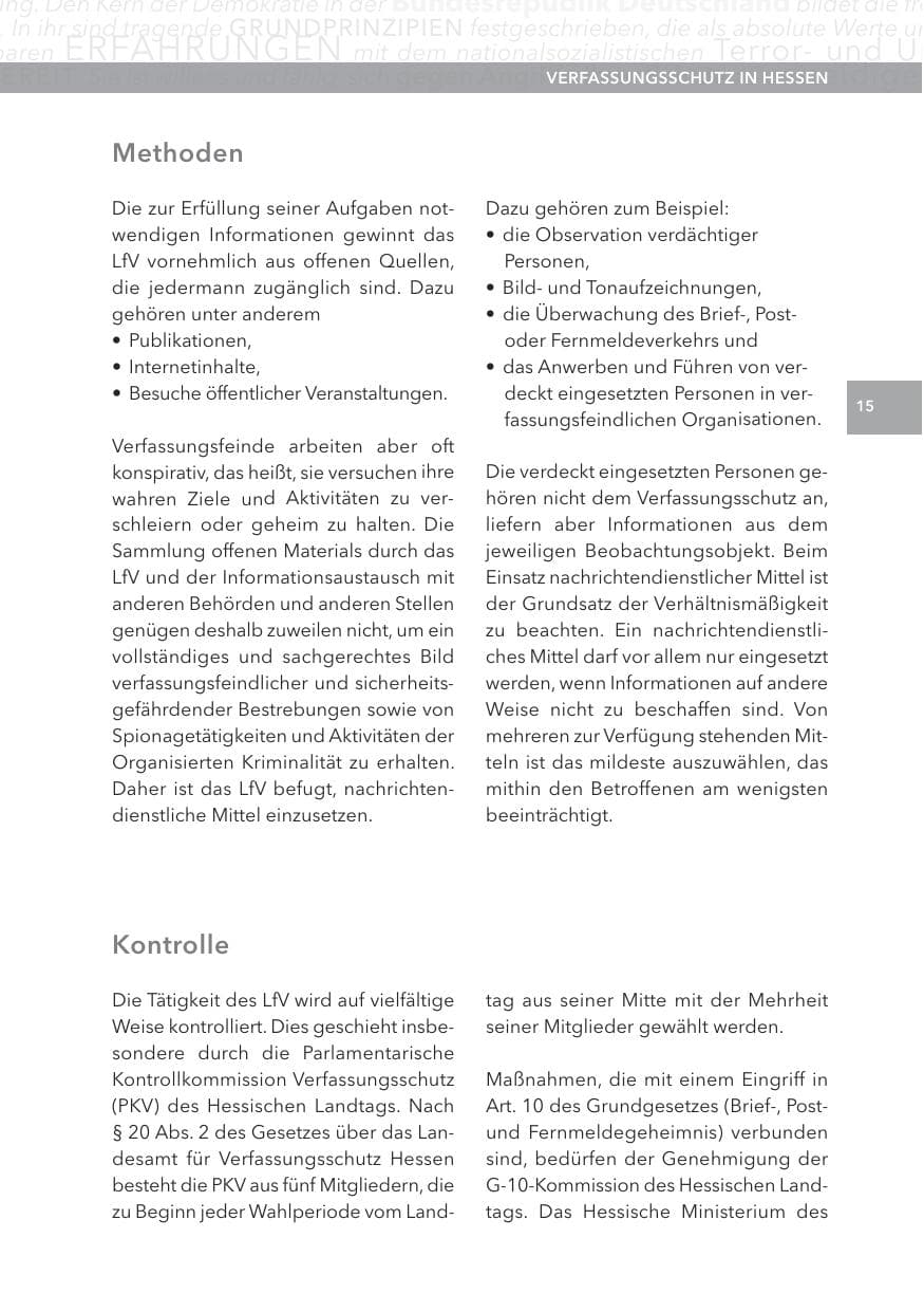 Seite 15 des Verfassungsschutzbericht 2015 Hessen